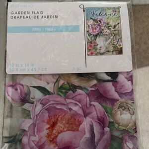Ashland Floral Garden Flag with Pink and Purple Blooms